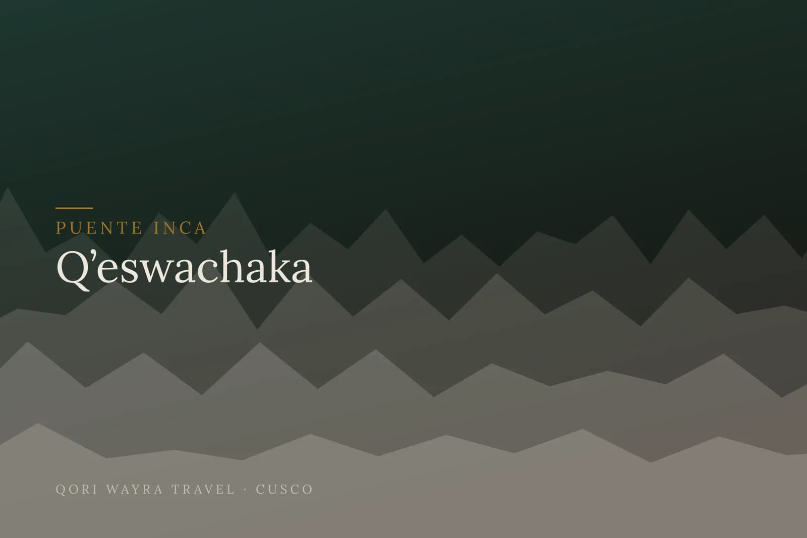Q'eswachaka, el último puente inca